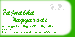 hajnalka magyarodi business card